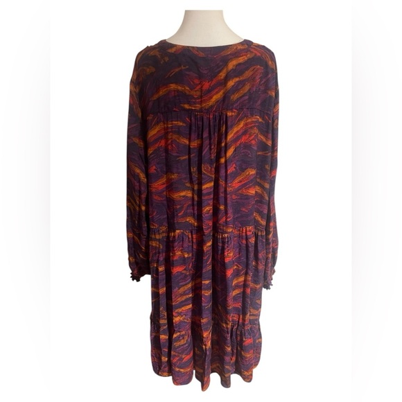 Terra & Skye Festival Dress 3X (24W– 26W)-Tiered, Puff Sleeve, Boho Style - Picture 2 of 7